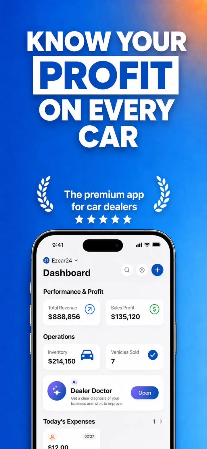 Car Dealer Tracker — Экран 1